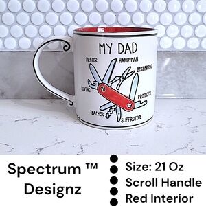 Spectrum Designz My Dad Mug - Red Interior NWT